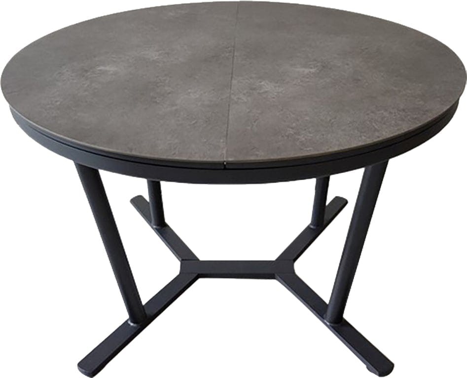 $Bilde av Montero uttrekksbord (125-175 x 125 H: 76 cm, svart m/mørk grå bordplate)